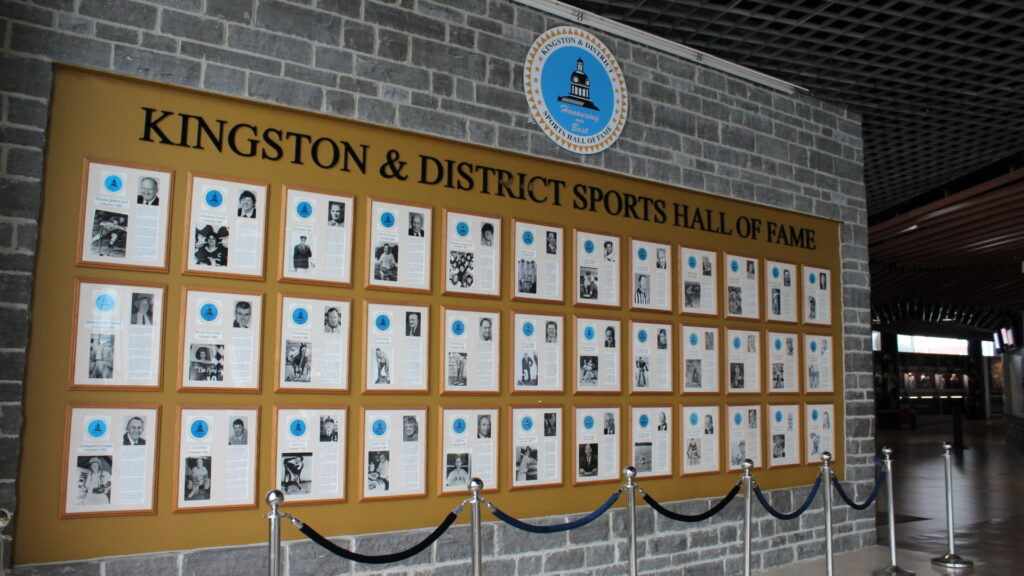 the Kingston Sports Hall of Fame display inside the Leon's Centre.