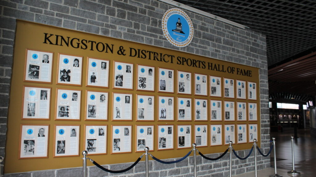 the Kingston Sports Hall of Fame display inside the Leon's Centre.